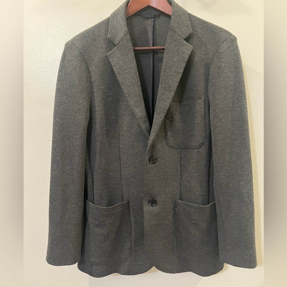 Armani Exchange Charcoal Jersey Blazer